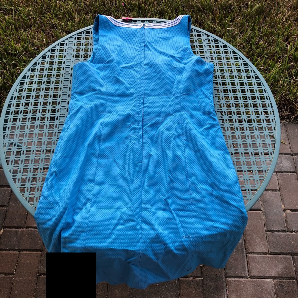 Lilly Pulitzer Light Blue Mini Dress with White Embroidered Yoke - Picture 7 of 8